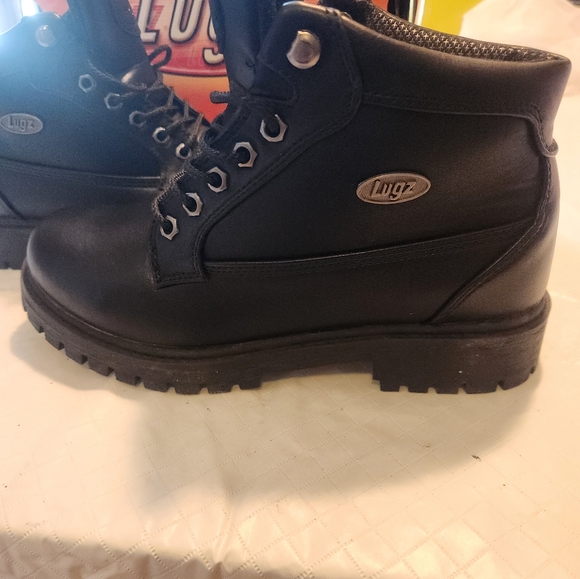 Lugz women size 8M Black slip resistant chunky heel new in box lace up comfort - Picture 3 of 8